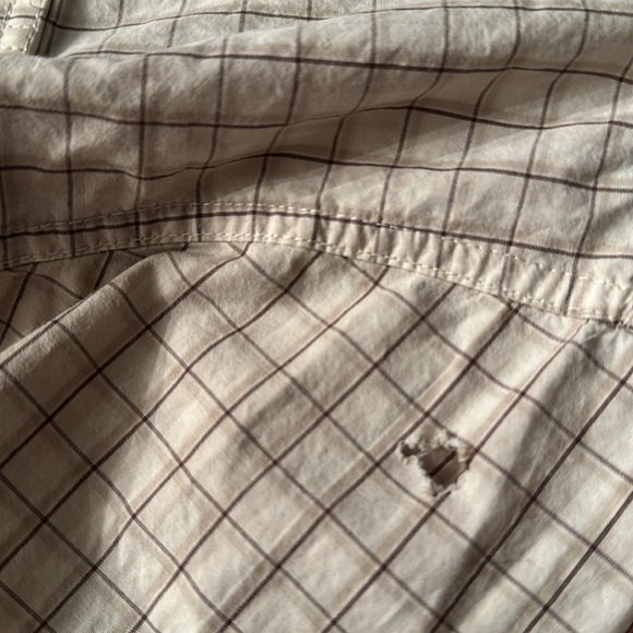 Cody James Western Button Snap Up Cream Cotton Long Sleeve Shirt Men Large - Picture 5 of 5